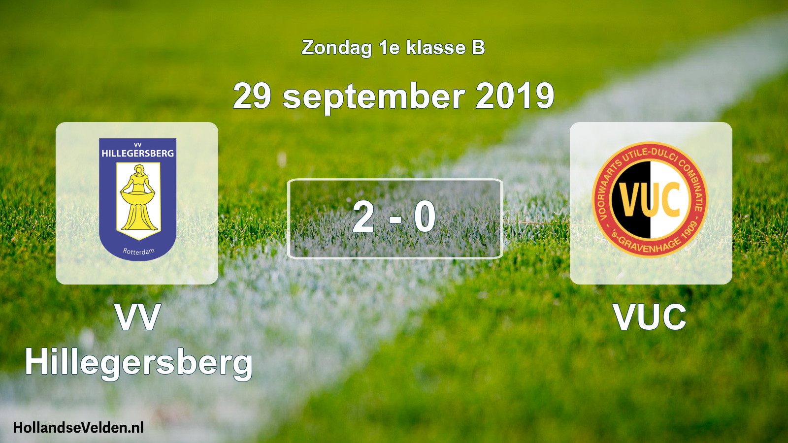Total number of matches played: VV Hillegersberg - VUC 2 - 0 (29 September 2019)