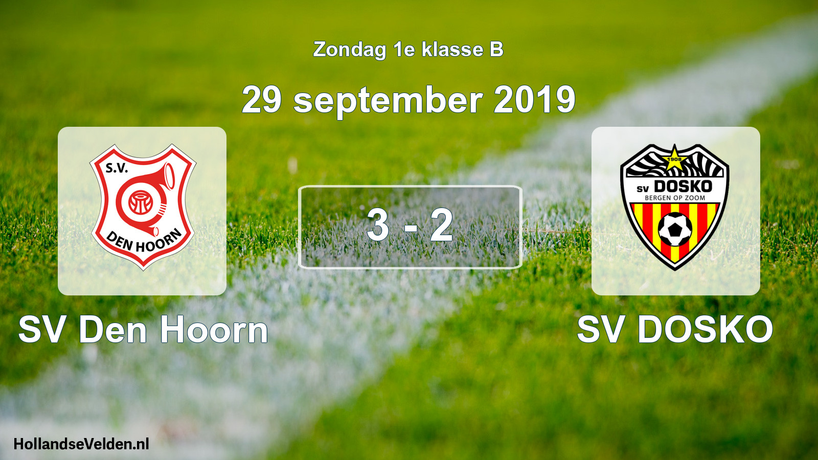 Total number of matches played: SV Den Hoorn - SV DOSKO 3 - 2 (29 September 2019)