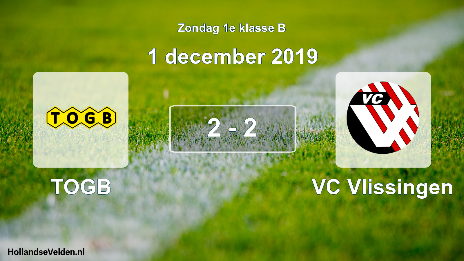 Total number of matches played: TOGB - VC Vlissingen 2 - 2 (1 December 2019)