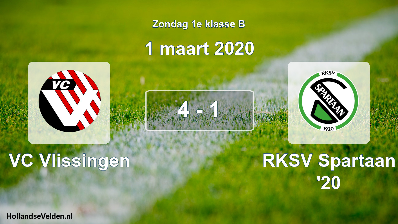 Total number of matches played: VC Vlissingen - RKSV Spartaan '20 4 - 1 (1 March 2020)