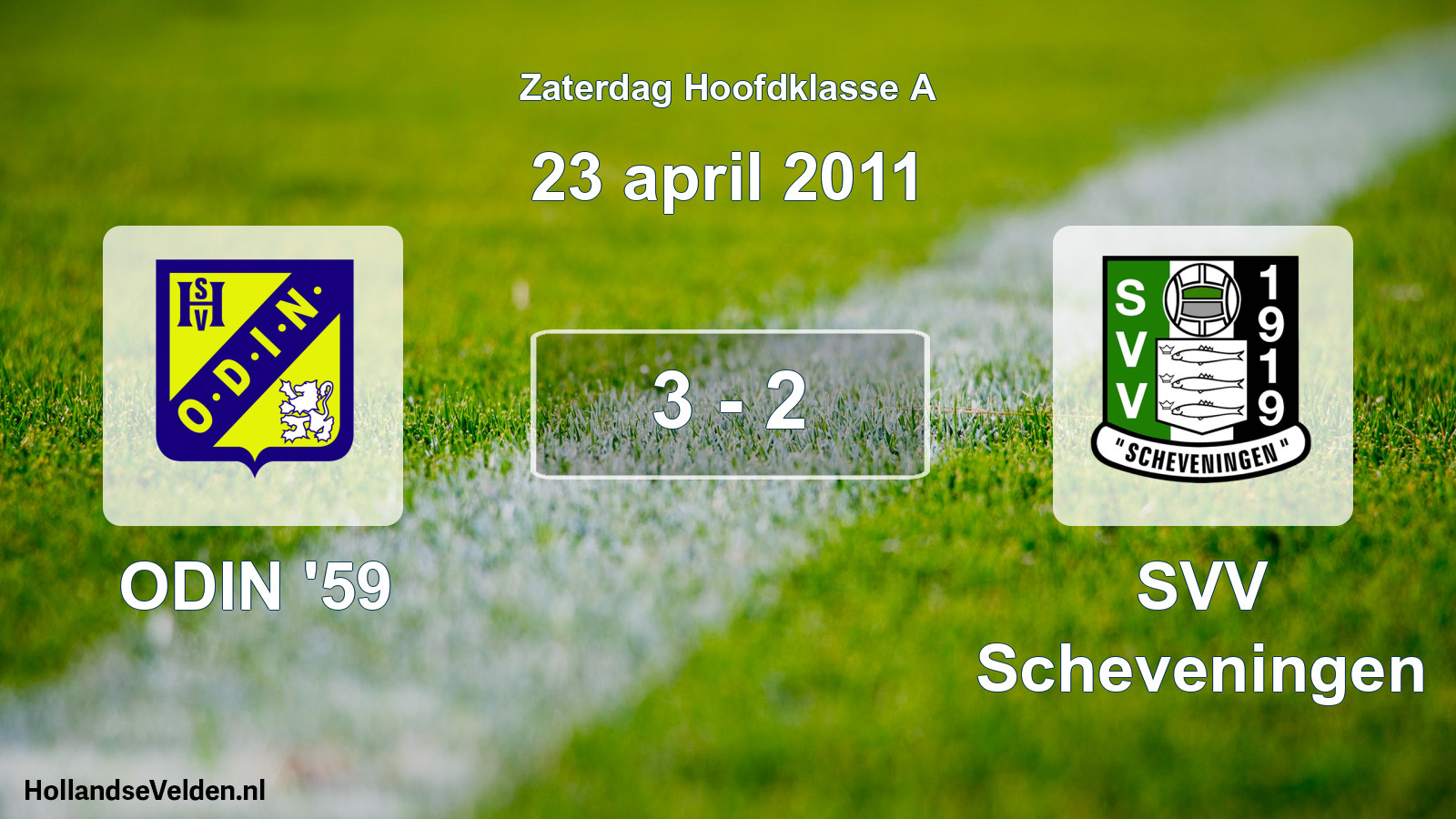Total number of matches played: ODIN '59 - SVV Scheveningen 3 - 2 (23 April 2011)