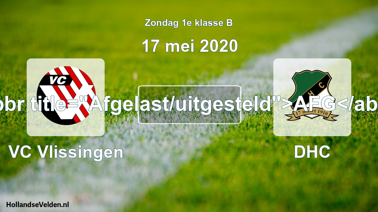 Scheduled Match: VC Vlissingen - DHC (17 May 2020)