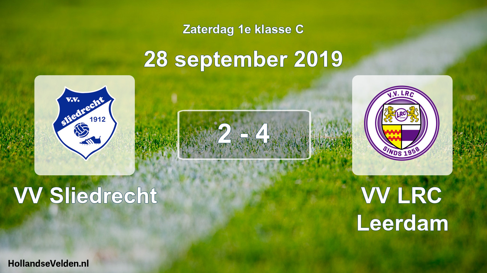 Total number of matches played: VV Sliedrecht - VV LRC Leerdam 2 - 4 (28 September 2019)