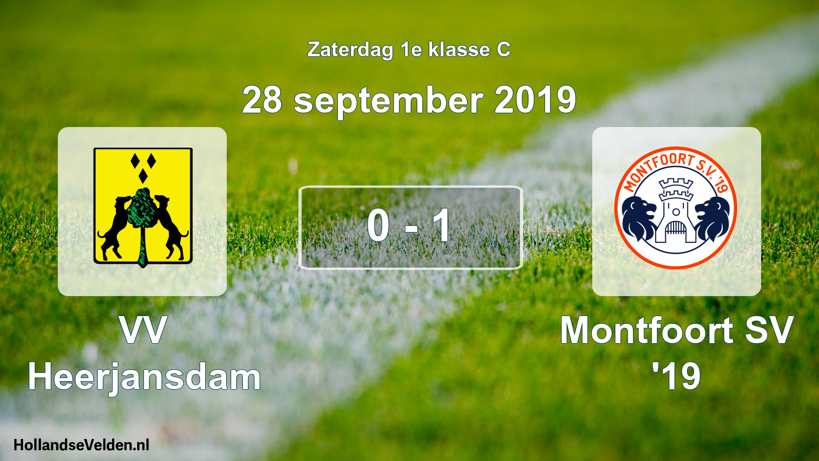 Total number of matches played: VV Heerjansdam - Montfoort SV '19 0 - 1 (28 September 2019)