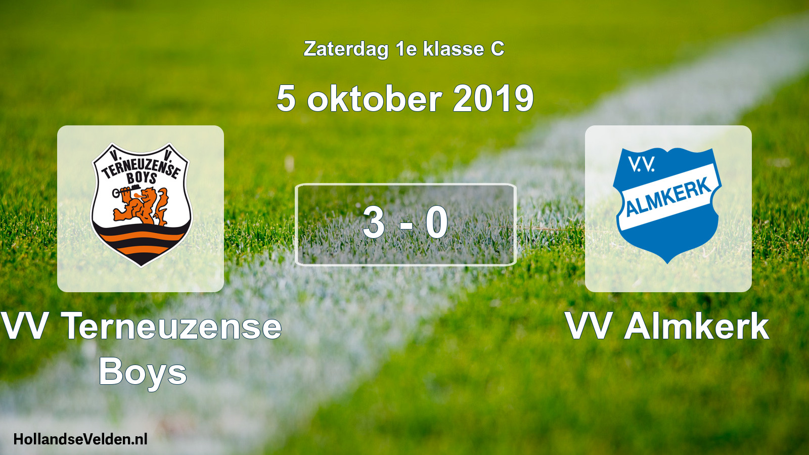 Total number of matches played: VV Terneuzense Boys - VV Almkerk 3 - 0 (5 October 2019)