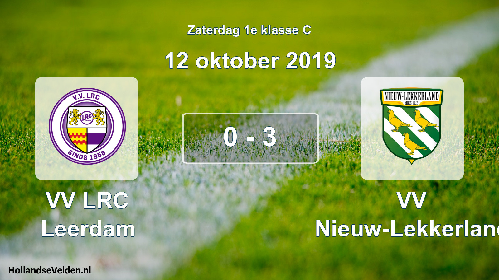 Total number of matches played: VV LRC Leerdam - VV Nieuw-Lekkerland 0 - 3 (12 October 2019)