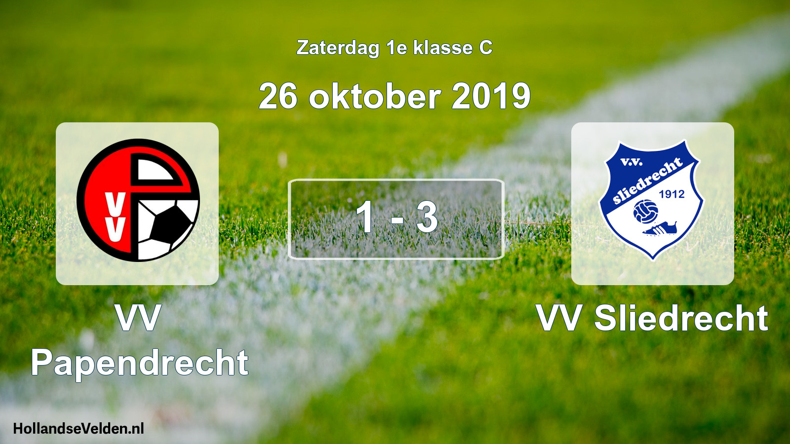 Total number of matches played: VV Papendrecht - VV Sliedrecht 1 - 3 (26 October 2019)