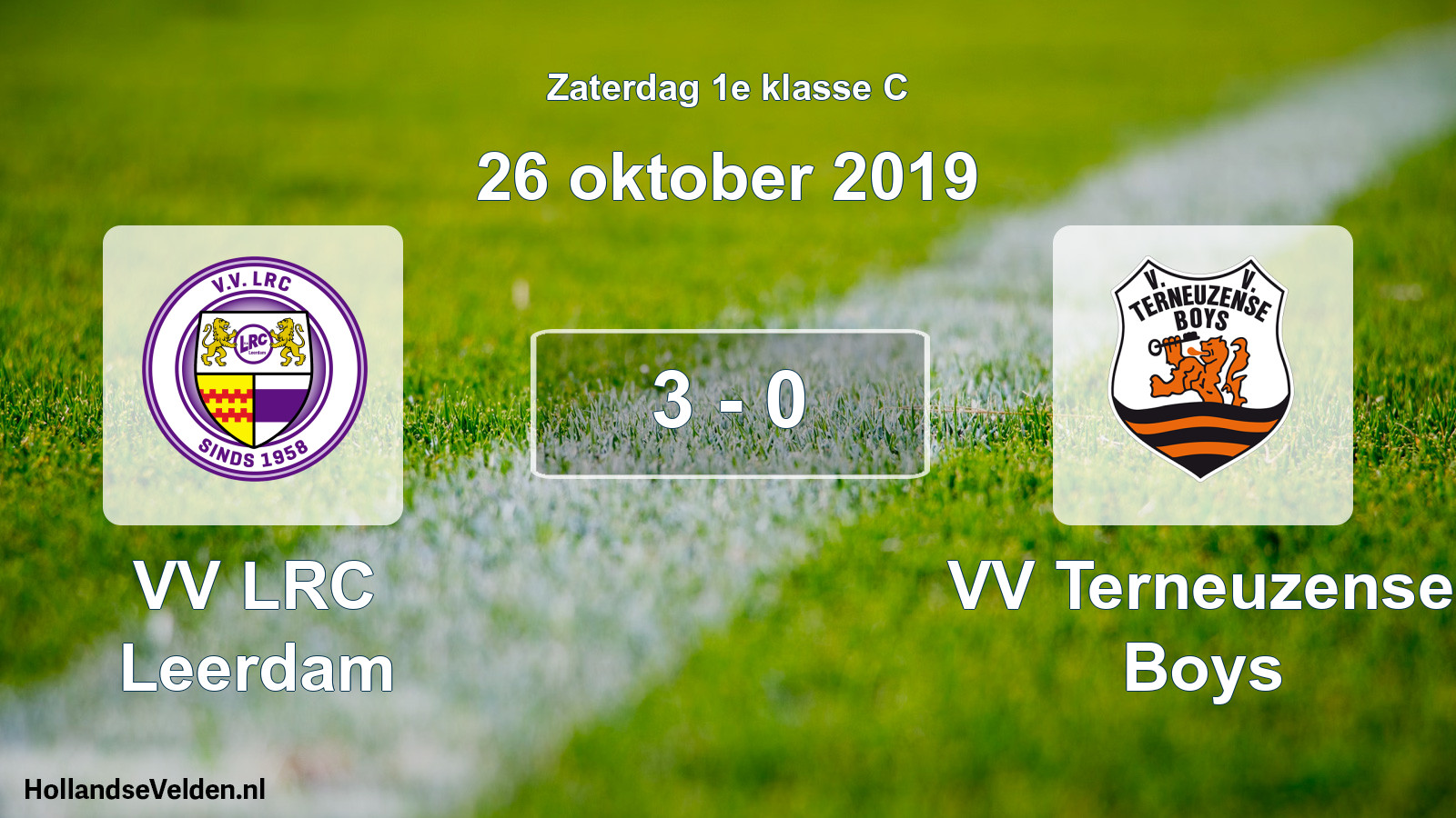Total number of matches played: VV LRC Leerdam - VV Terneuzense Boys 3 - 0 (26 October 2019)