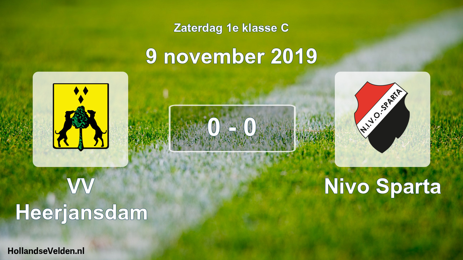 Total number of matches played: VV Heerjansdam - Nivo Sparta 0 - 0 (9 November 2019)