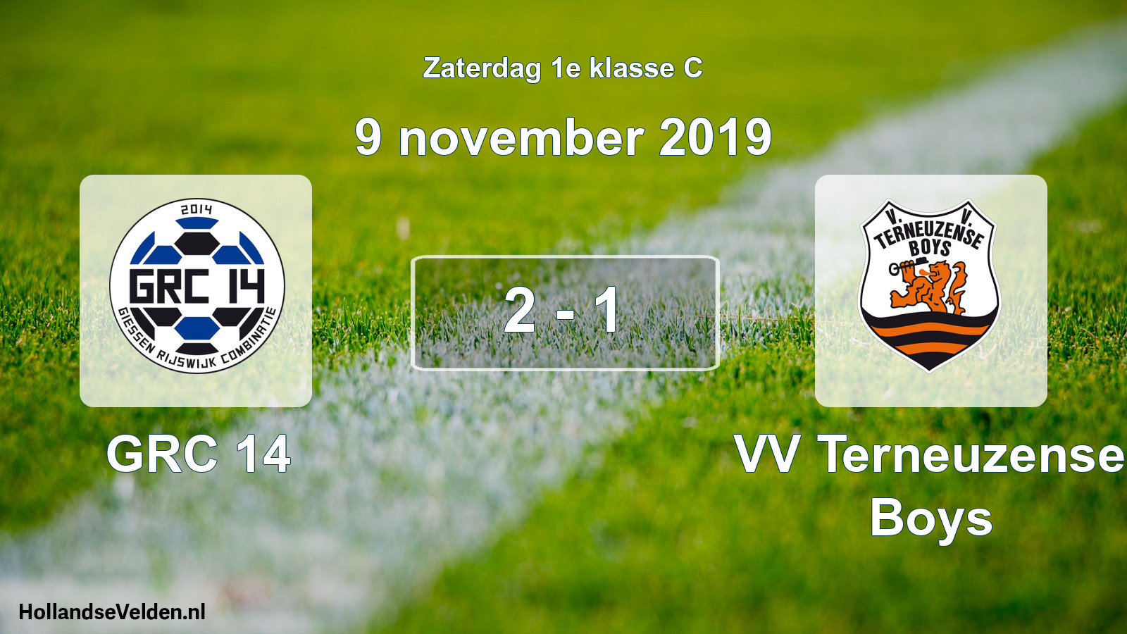 Total number of matches played: GRC 14 - VV Terneuzense Boys 2 - 1 (9 November 2019)