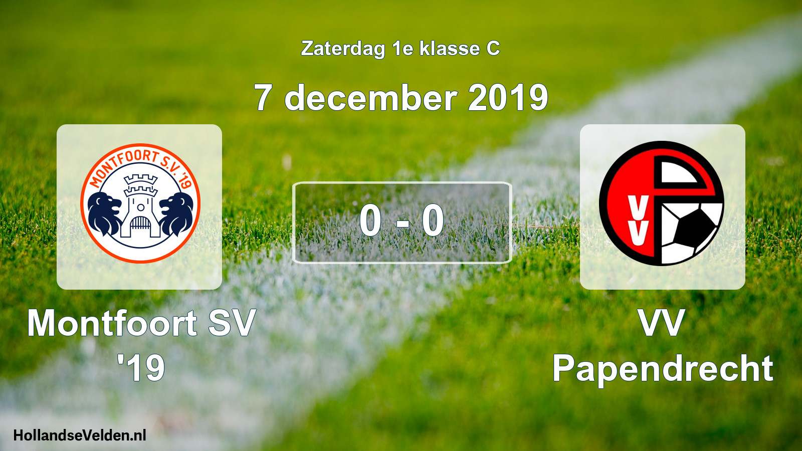 Total number of matches played: Montfoort SV '19 - VV Papendrecht 0 - 0 (7 December 2019)