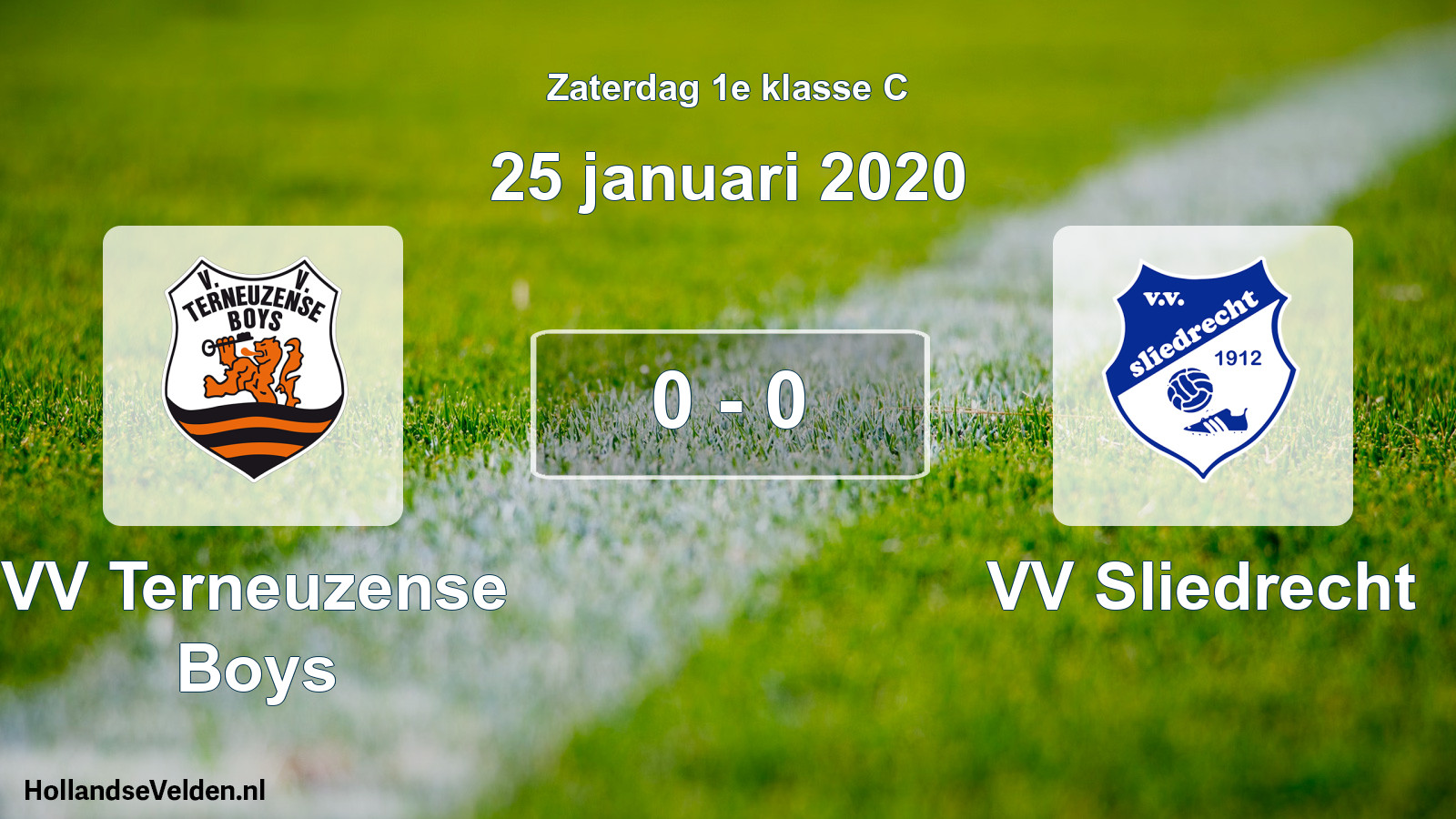 Total number of matches played: VV Terneuzense Boys - VV Sliedrecht 0 - 0 (25 January 2020)