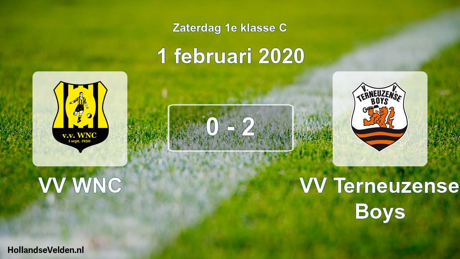 Total number of matches played: VV WNC - VV Terneuzense Boys 0 - 2 (1 February 2020)