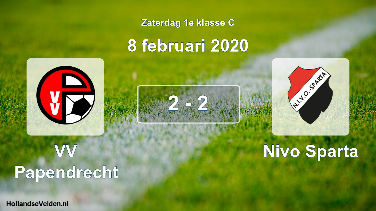 Total number of matches played: VV Papendrecht - Nivo Sparta 2 - 2 (8 February 2020)