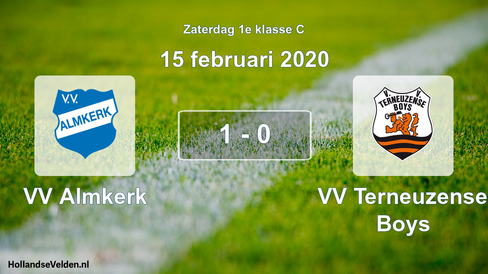 Total number of matches played: VV Almkerk - VV Terneuzense Boys 1 - 0 (15 February 2020)