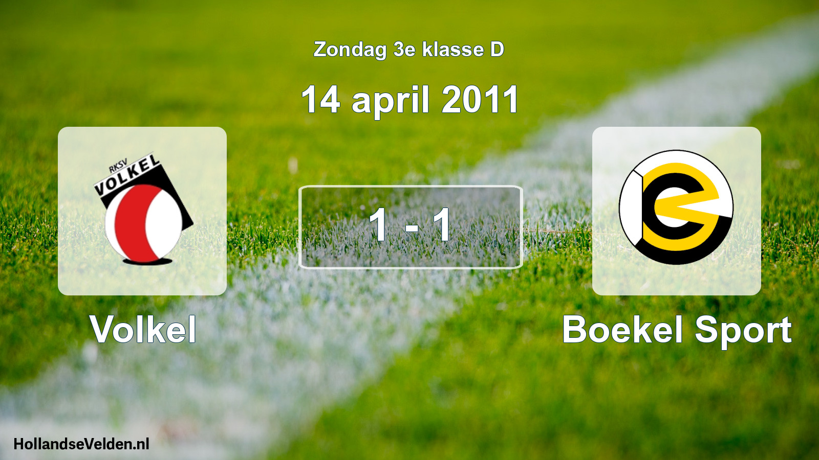 Total number of matches played: Volkel - Boekel Sport 1 - 1 (14 April 2011)