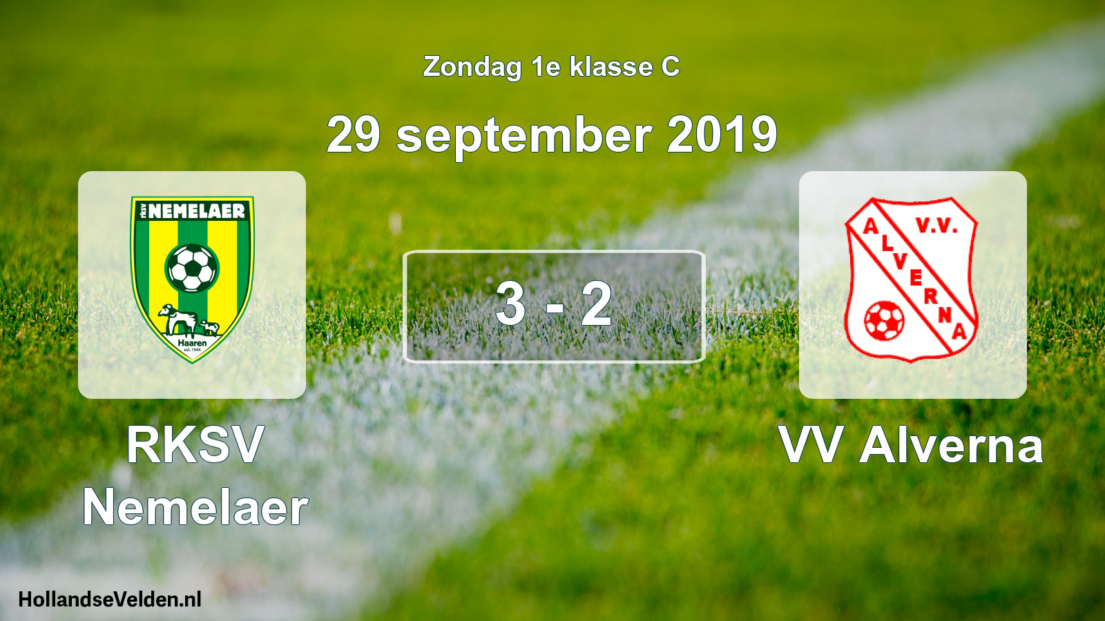 Total number of matches played: RKSV Nemelaer - VV Alverna 3 - 2 (29 September 2019)