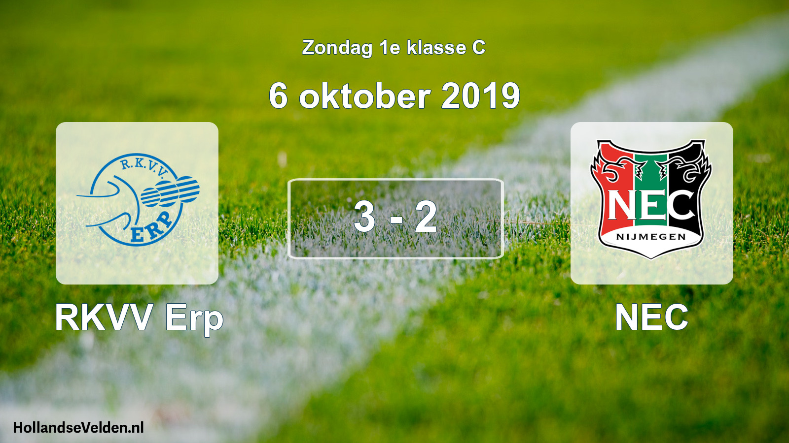 Total number of matches played: RKVV Erp - NEC 3 - 2 (6 October 2019)