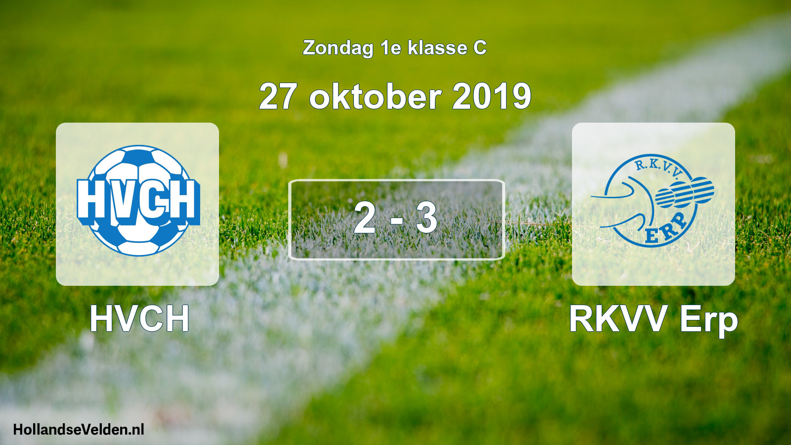 Total number of matches played: HVCH - RKVV Erp 2 - 3 (27 October 2019)