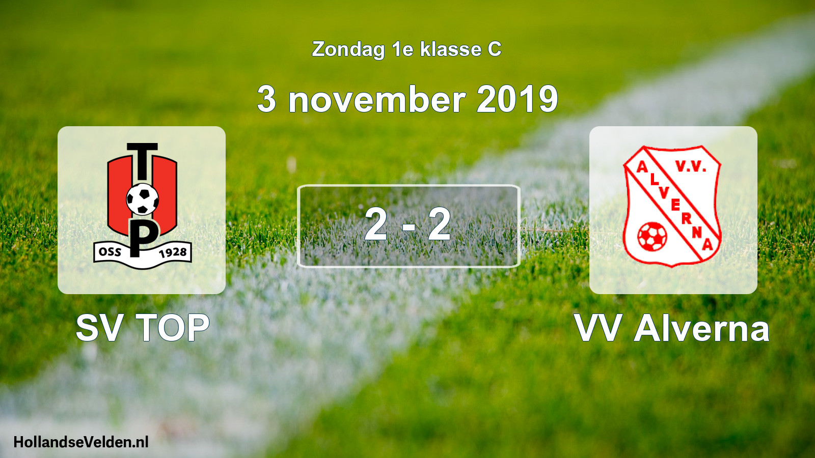 Total number of matches played: SV TOP - VV Alverna 2 - 2 (3 November 2019)
