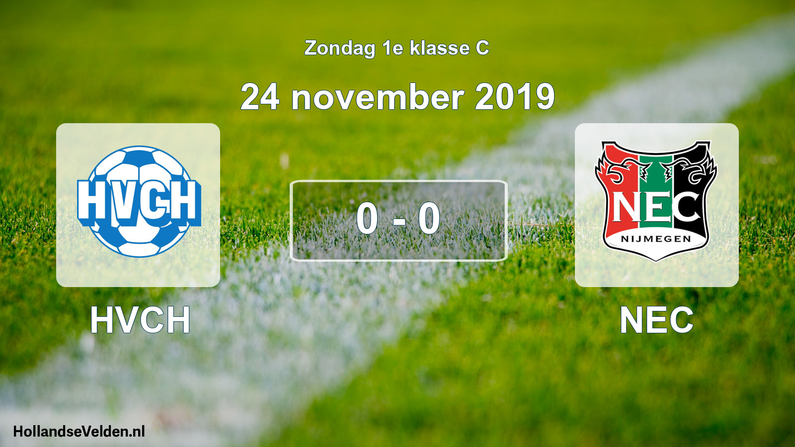 Total number of matches played: HVCH - NEC 0 - 0 (24 November 2019)