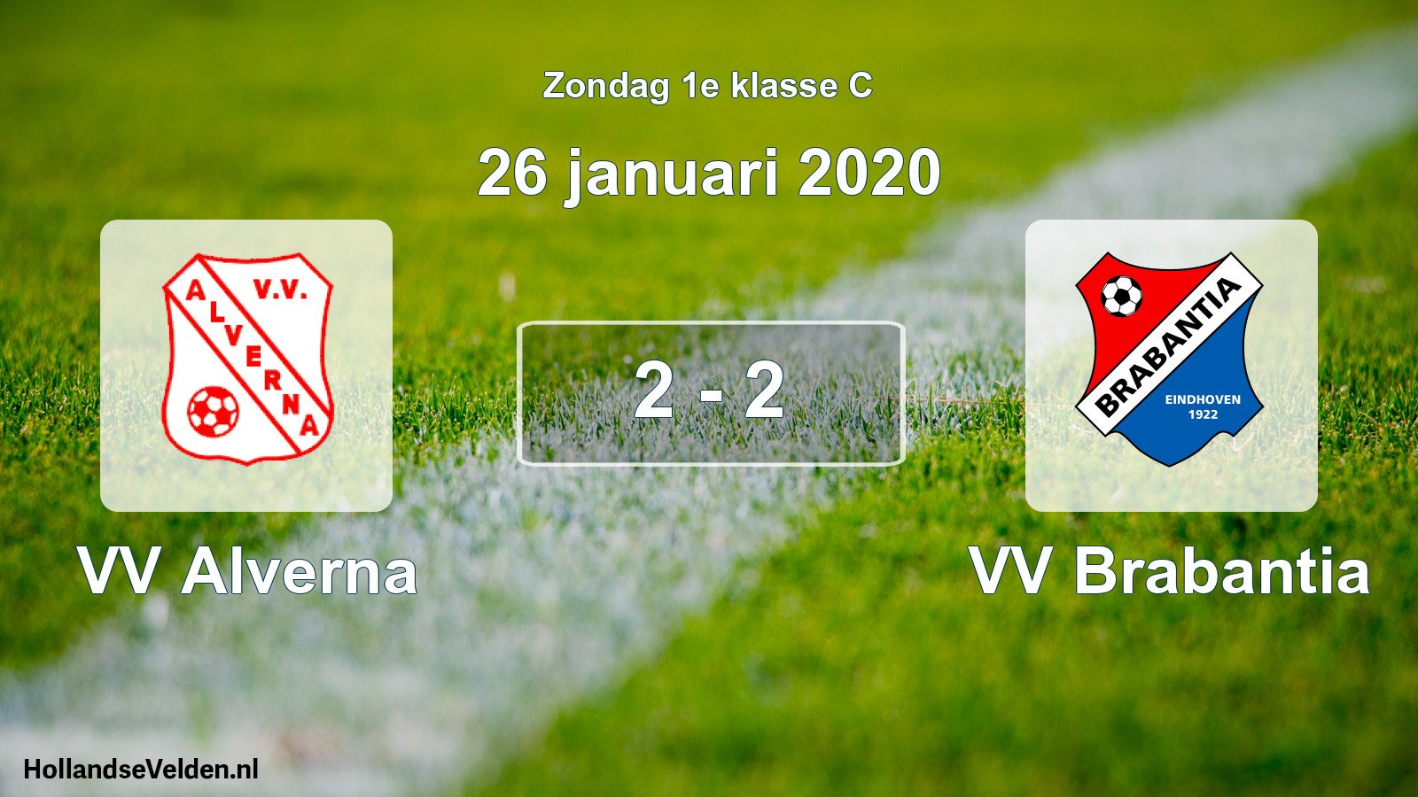 Total number of matches played: VV Alverna - VV Brabantia 2 - 2 (26 January 2020)