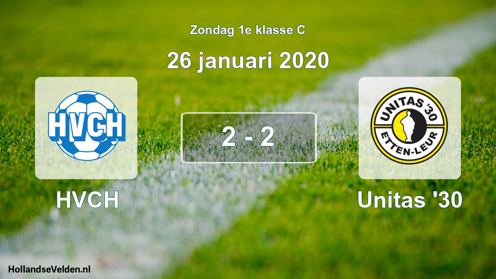 Total number of matches played: HVCH - Unitas '30 2 - 2 (26 January 2020)
