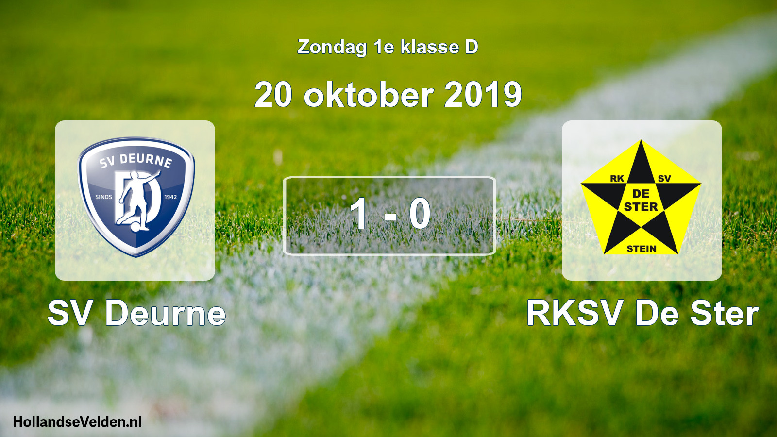 Total number of matches played: SV Deurne - RKSV De Ster 1 - 0 (20 October 2019)