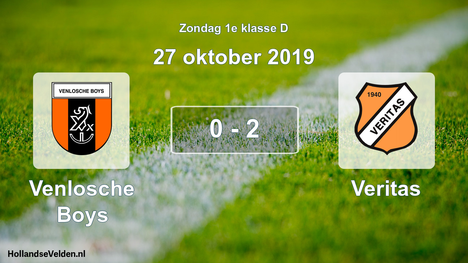 Total number of matches played: Venlosche Boys - Veritas 0 - 2 (27 October 2019)