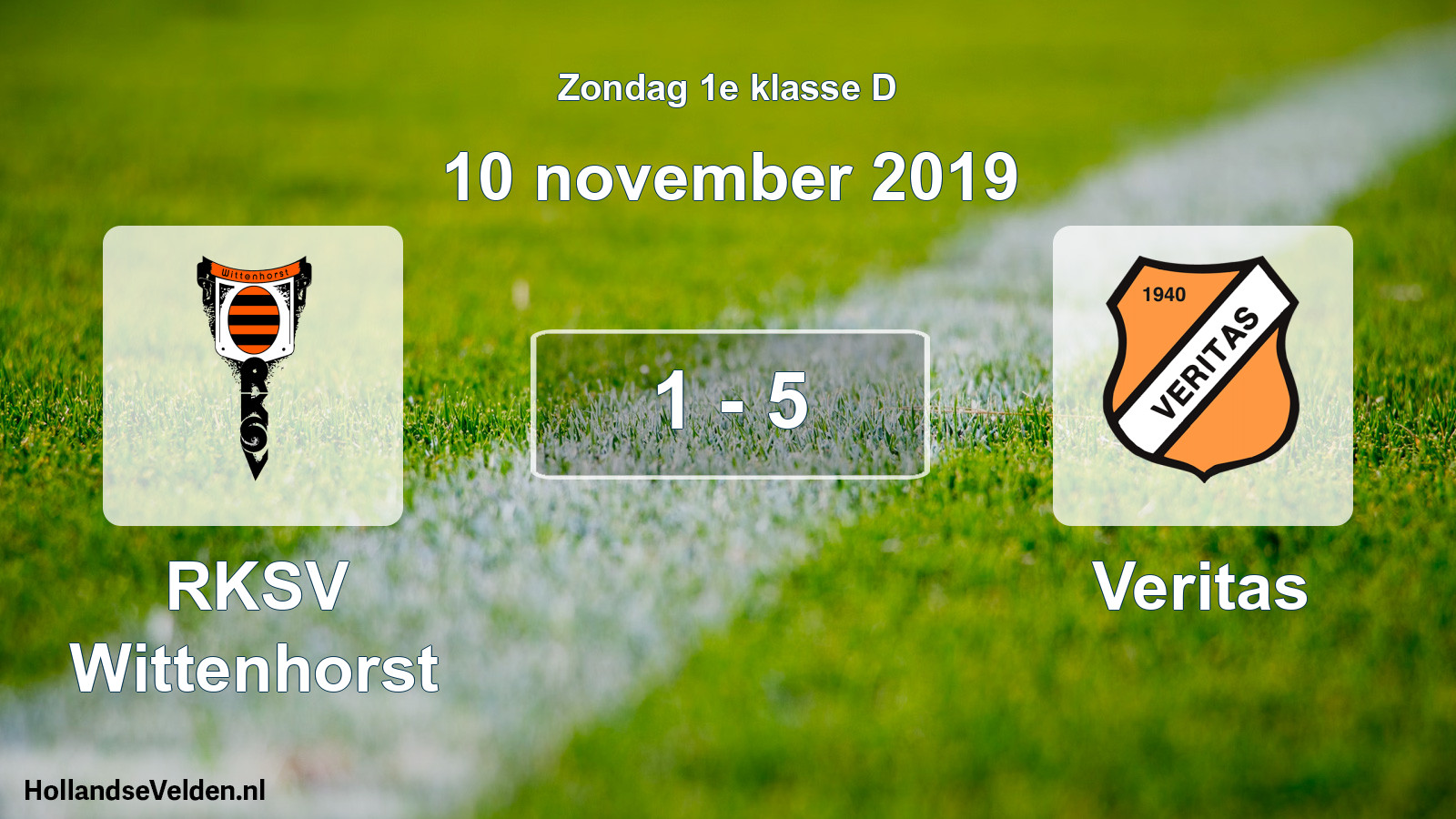 Total number of matches played: RKSV Wittenhorst - Veritas 1 - 5 (10 November 2019)