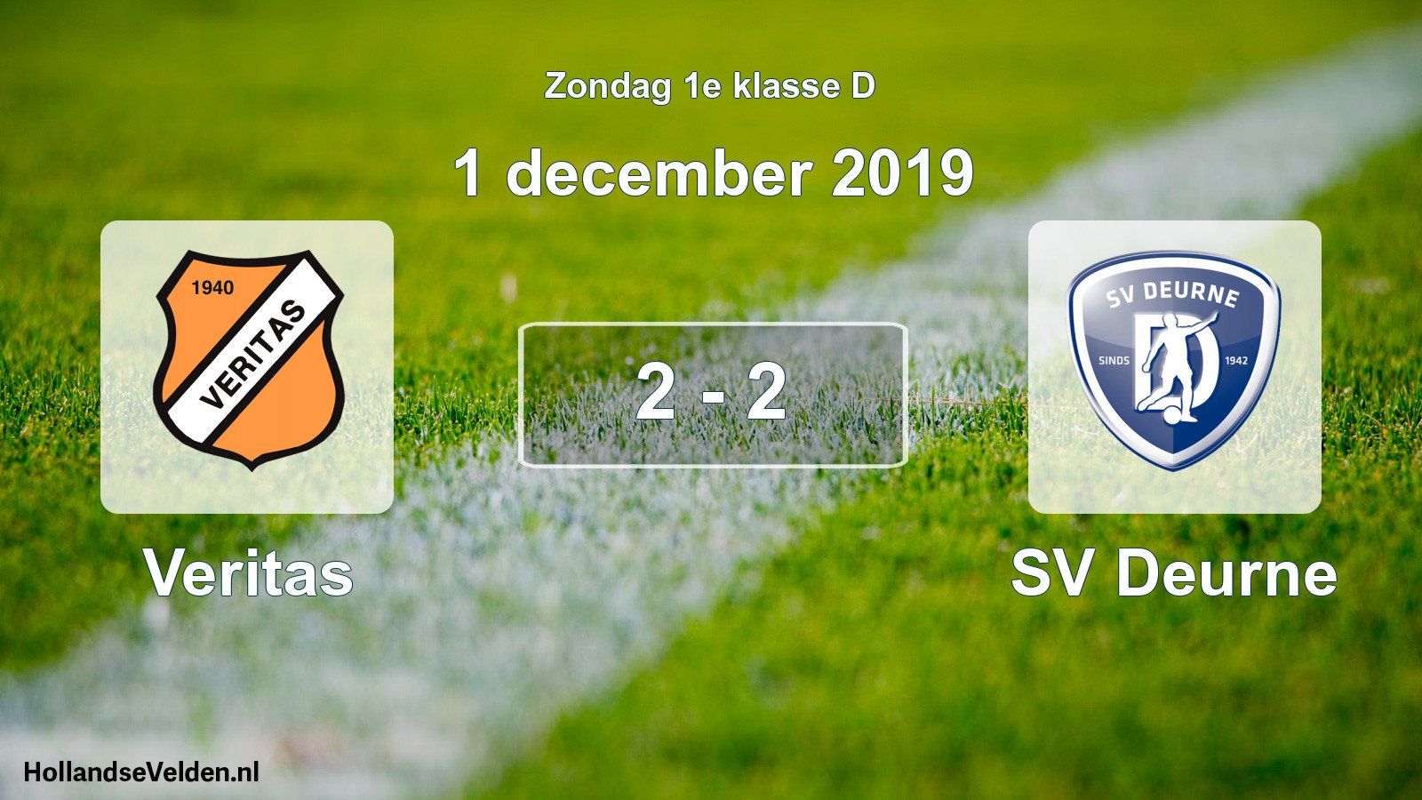 Total number of matches played: Veritas - SV Deurne 2 - 2 (1 December 2019)