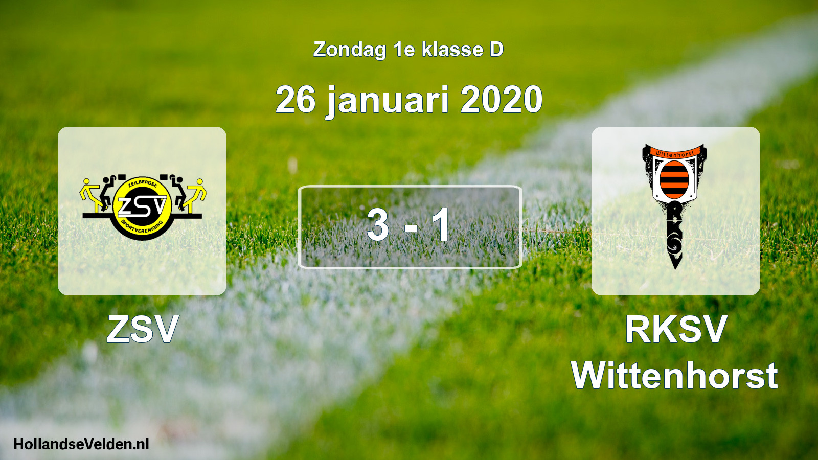 Total number of matches played: ZSV - RKSV Wittenhorst 3 - 1 (26 January 2020)