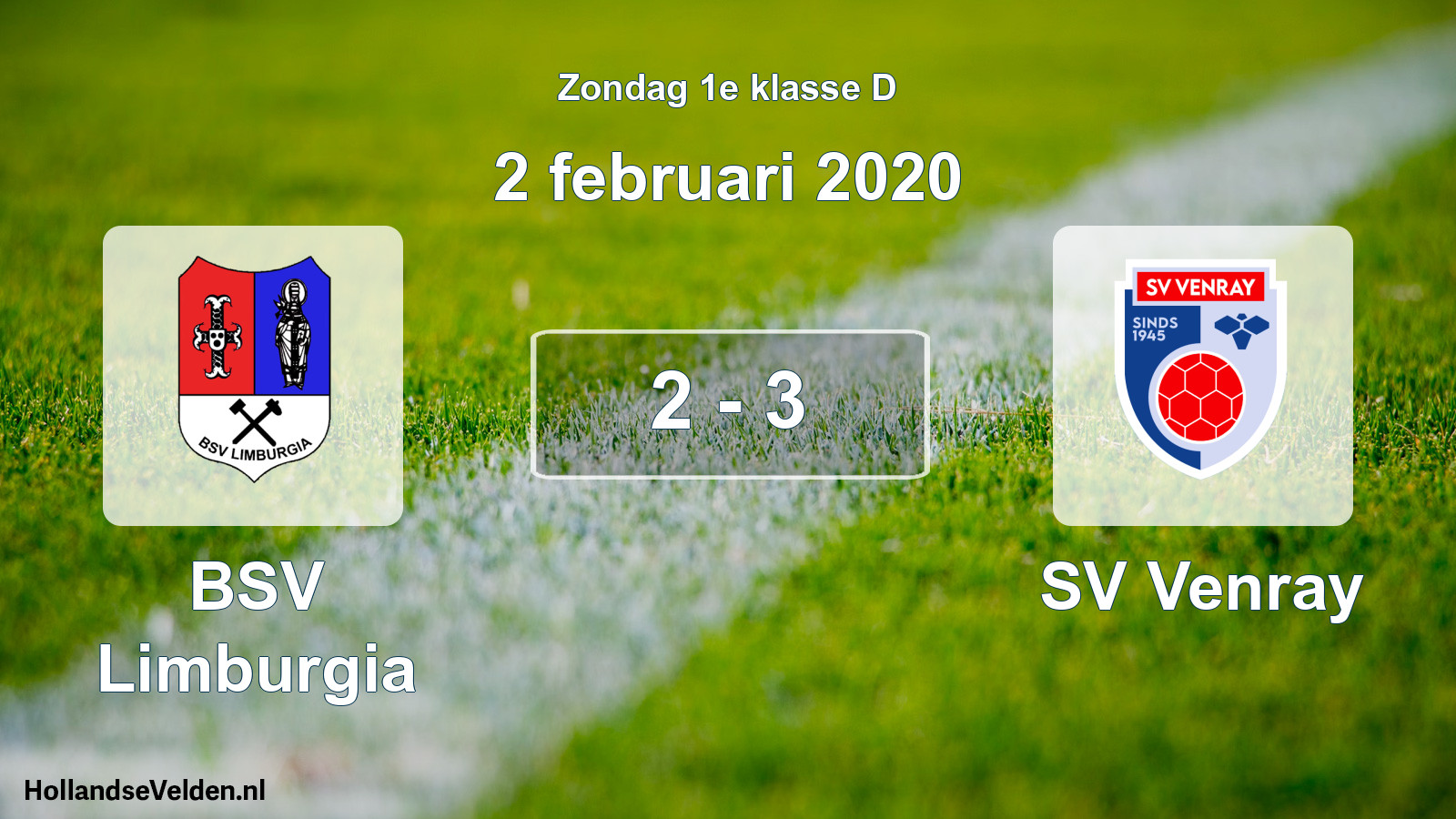 Total number of matches played: BSV Limburgia - SV Venray 2 - 3 (2 February 2020)