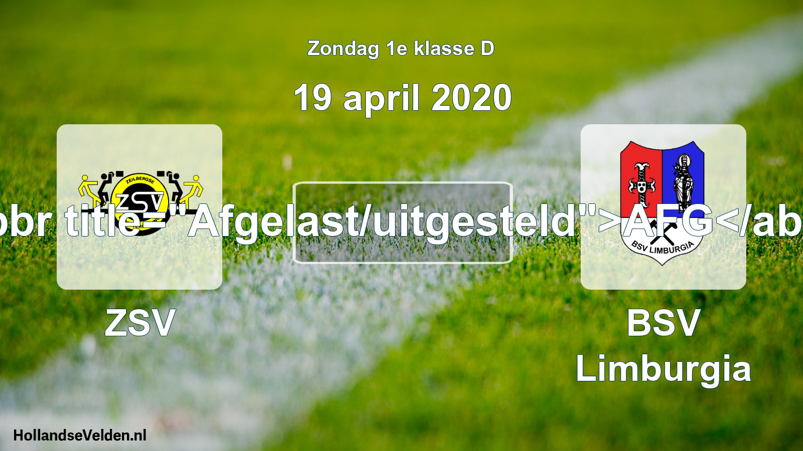 Scheduled Match: ZSV - BSV Limburgia (19 April 2020)