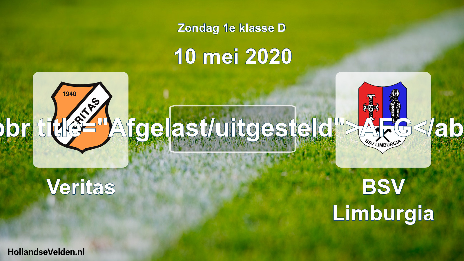 Scheduled Match: Veritas - BSV Limburgia (10 May 2020)