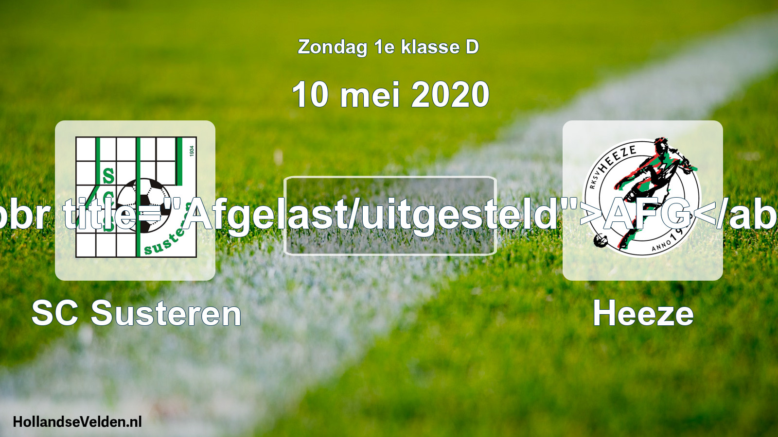 Scheduled Match: SC Susteren - Heeze (10 May 2020)