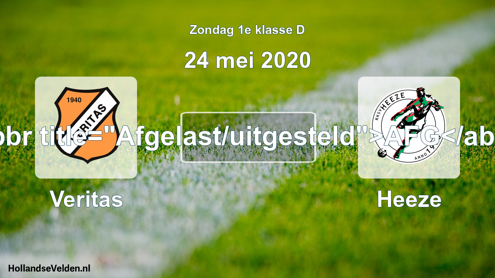 Scheduled Match: Veritas - Heeze (24 May 2020)