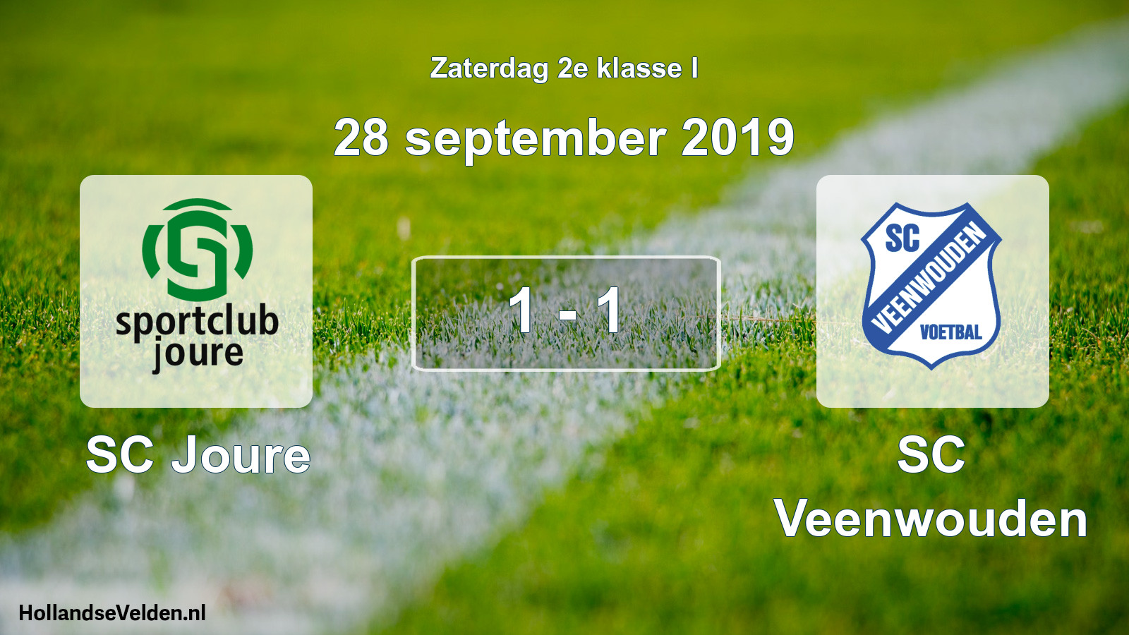 Total number of matches played: SC Joure - SC Veenwouden 1 - 1 (28 September 2019)