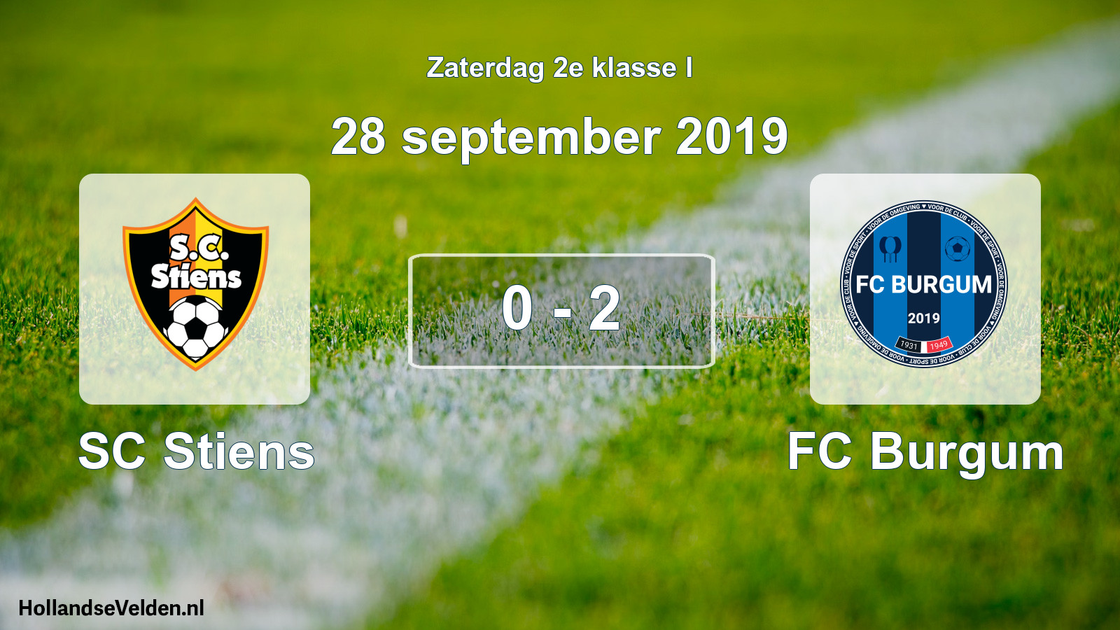 Total number of matches played: SC Stiens - FC Burgum 0 - 2 (28 September 2019)