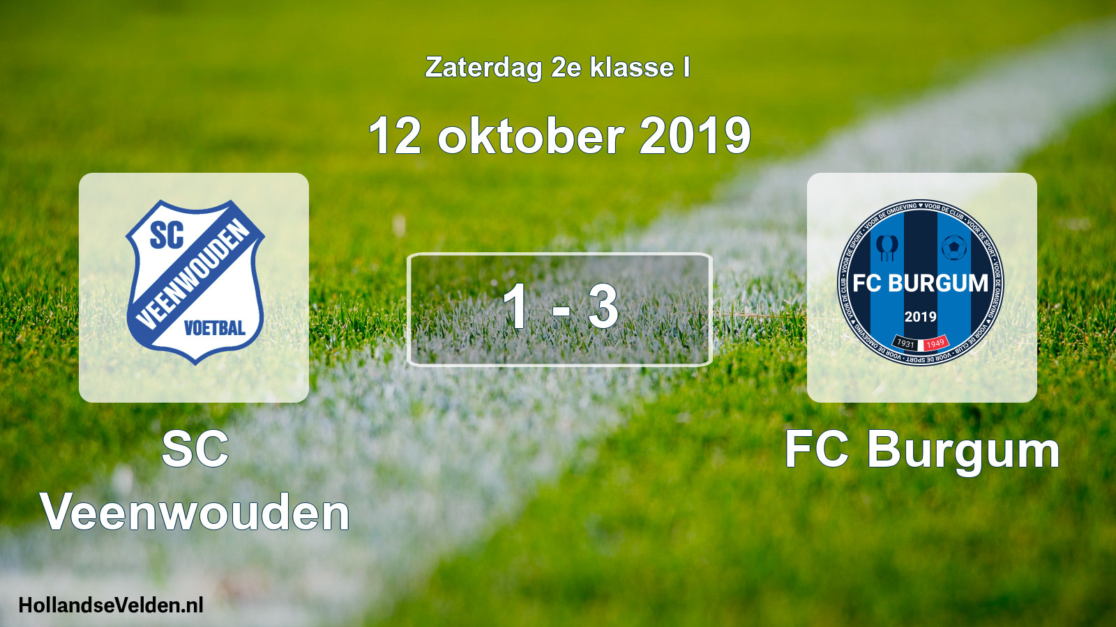 Total number of matches played: SC Veenwouden - FC Burgum 1 - 3 (12 October 2019)