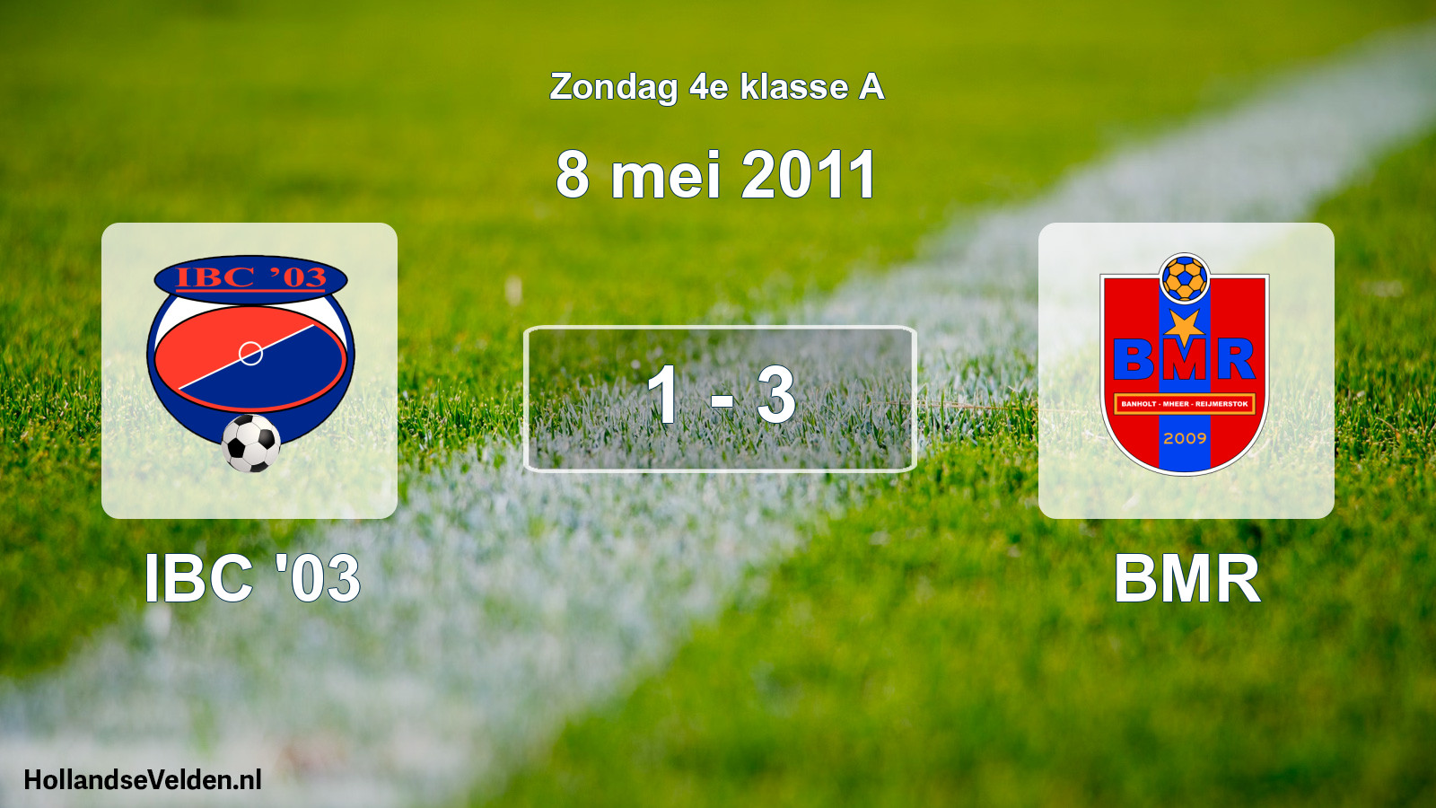 Total number of matches played: IBC '03 - BMR 1 - 3 (8 May 2011)