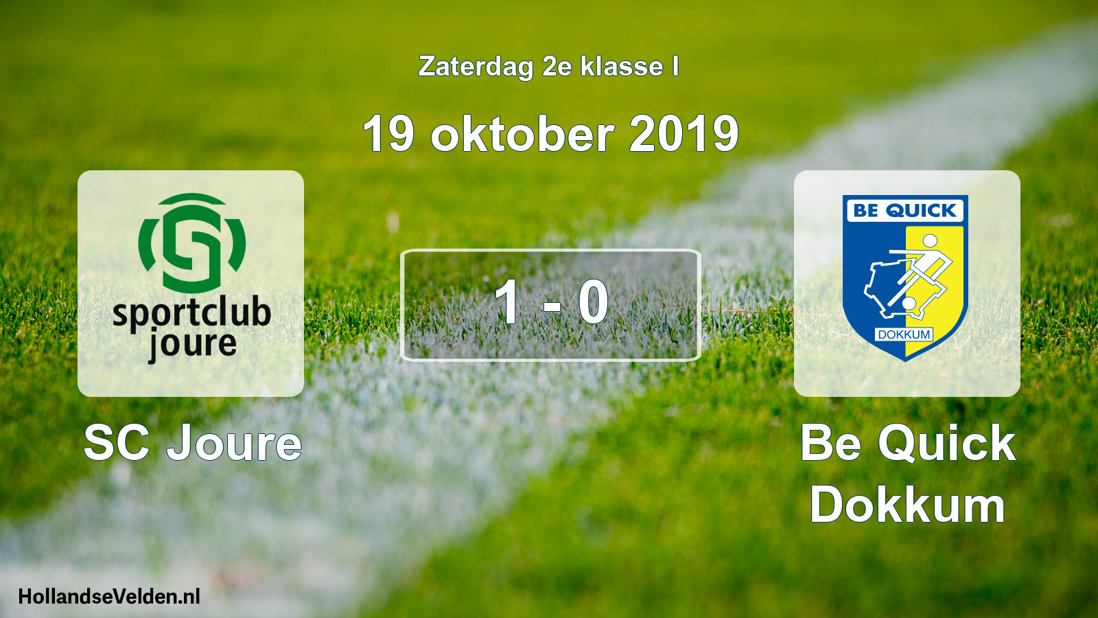 Total number of matches played: SC Joure - Be Quick Dokkum 1 - 0 (19 October 2019)