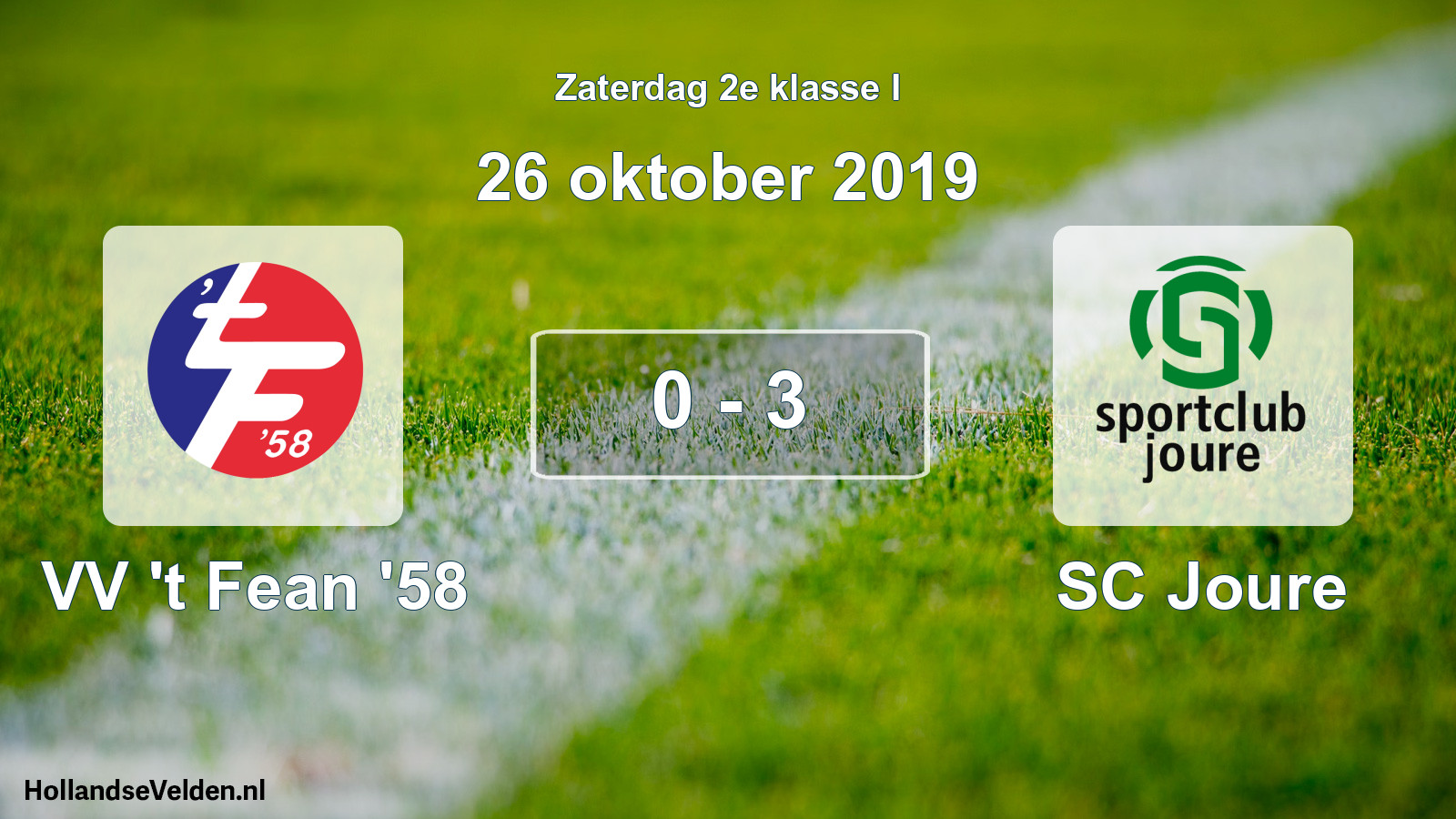 Total number of matches played: VV 't Fean '58 - SC Joure 0 - 3 (26 October 2019)
