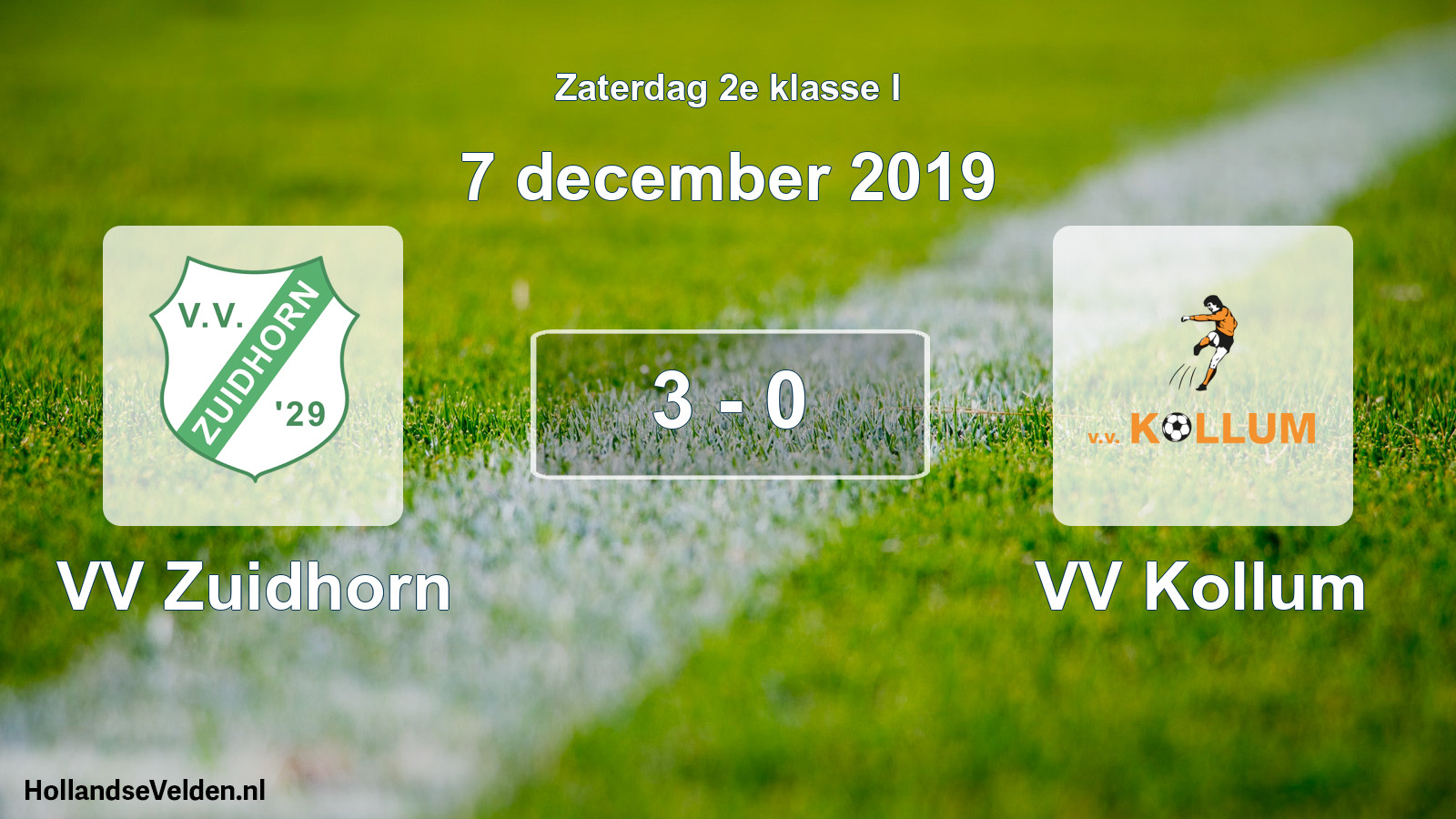 Total number of matches played: VV Zuidhorn - VV Kollum 3 - 0 (7 December 2019)