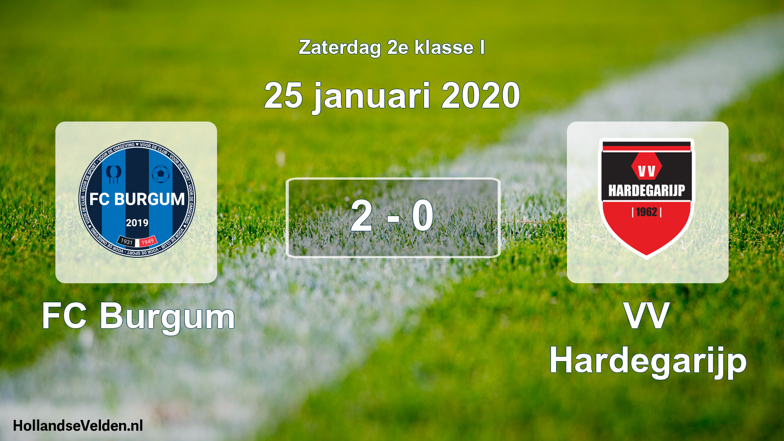 Total number of matches played: FC Burgum - VV Hardegarijp 2 - 0 (25 January 2020)