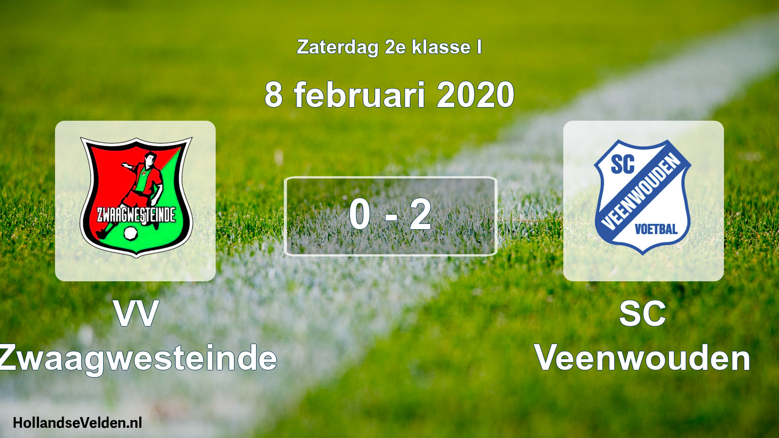 Total number of matches played: VV Zwaagwesteinde - SC Veenwouden 0 - 2 (8 February 2020)