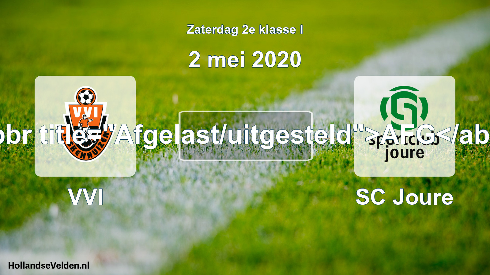 Scheduled Match: VVI - SC Joure (2 May 2020)