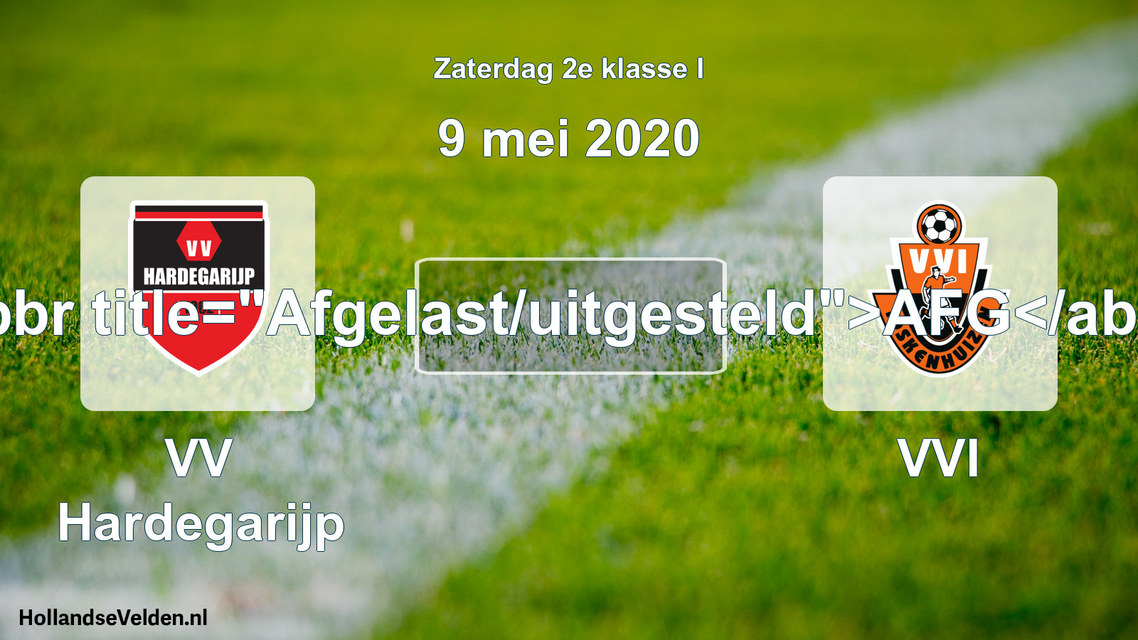 Scheduled Match: VV Hardegarijp - VVI (9 May 2020)