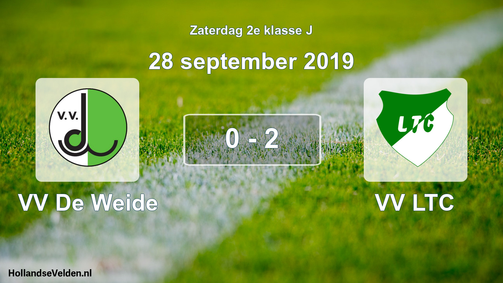 Total number of matches played: VV De Weide - VV LTC 0 - 2 (28 September 2019)