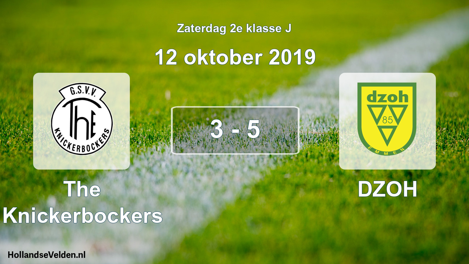 Total number of matches played: The Knickerbockers - DZOH 3 - 5 (12 October 2019)